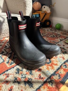 Hunter Black Short Rain Boots